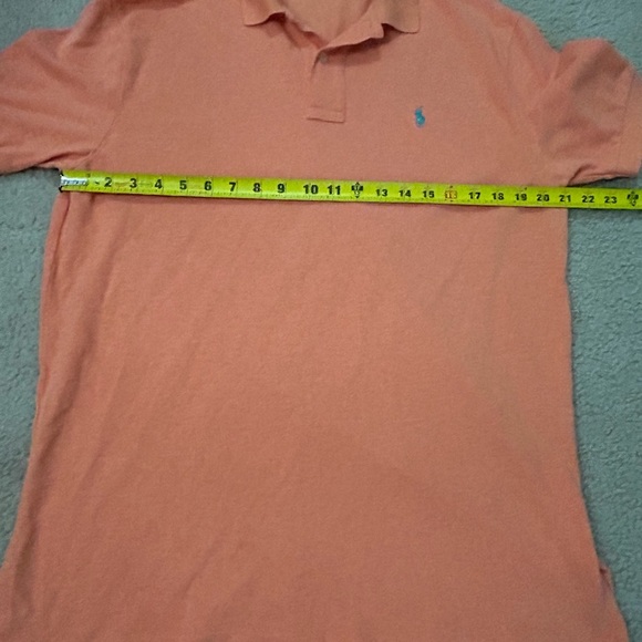 Polo Ralph Lauren Men’s Large Classic Fit Short Sleeve Orange Green Pony. - Picture 6 of 8